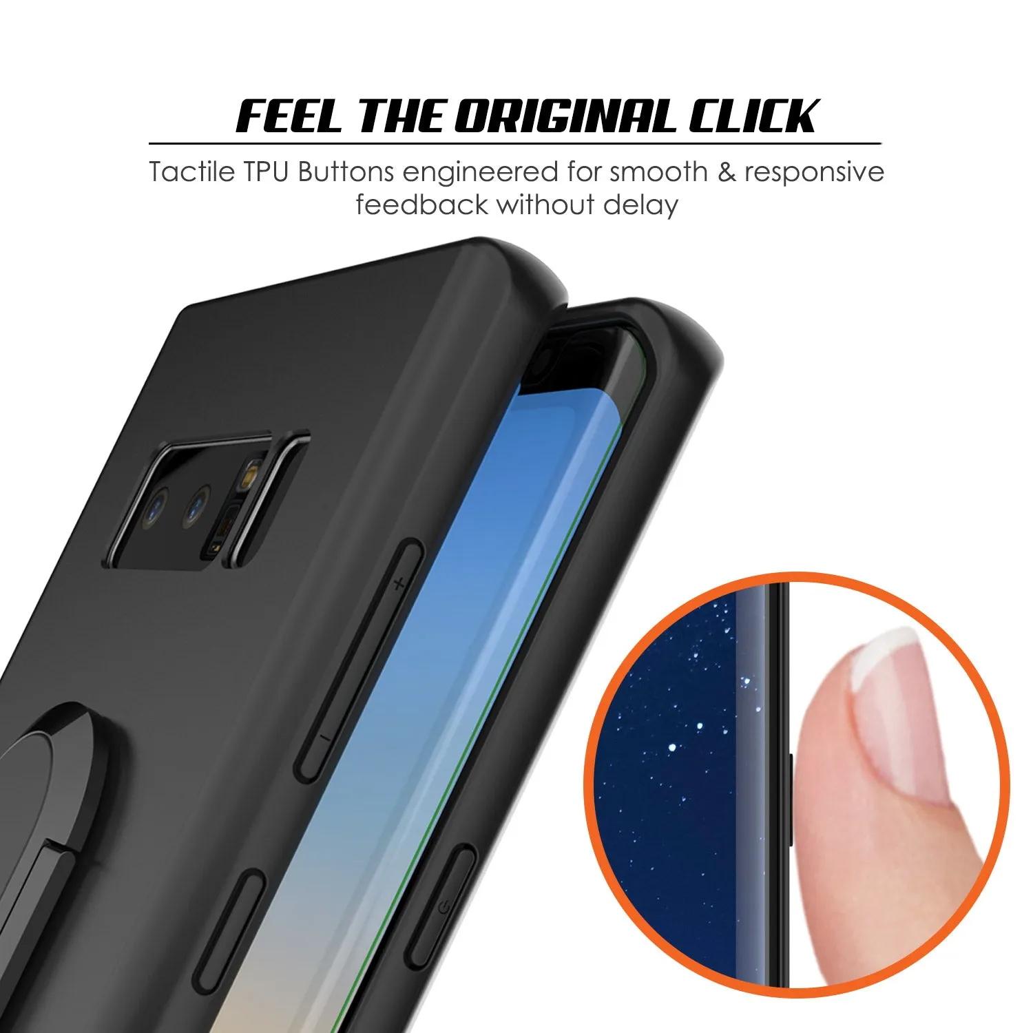 Galaxy Note 8 Punkcase Magnetix Screen Protector Slim Case [Black]