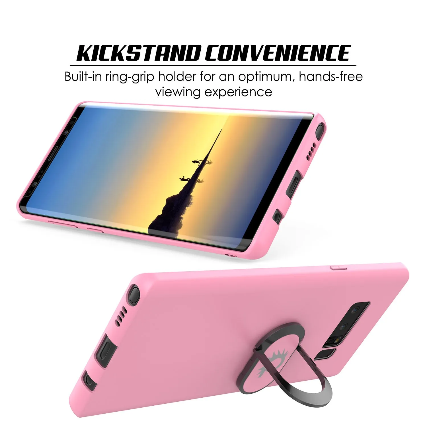 Galaxy Note 8 Punkcase Magnetix Screen Protector Slim Case [Pink]