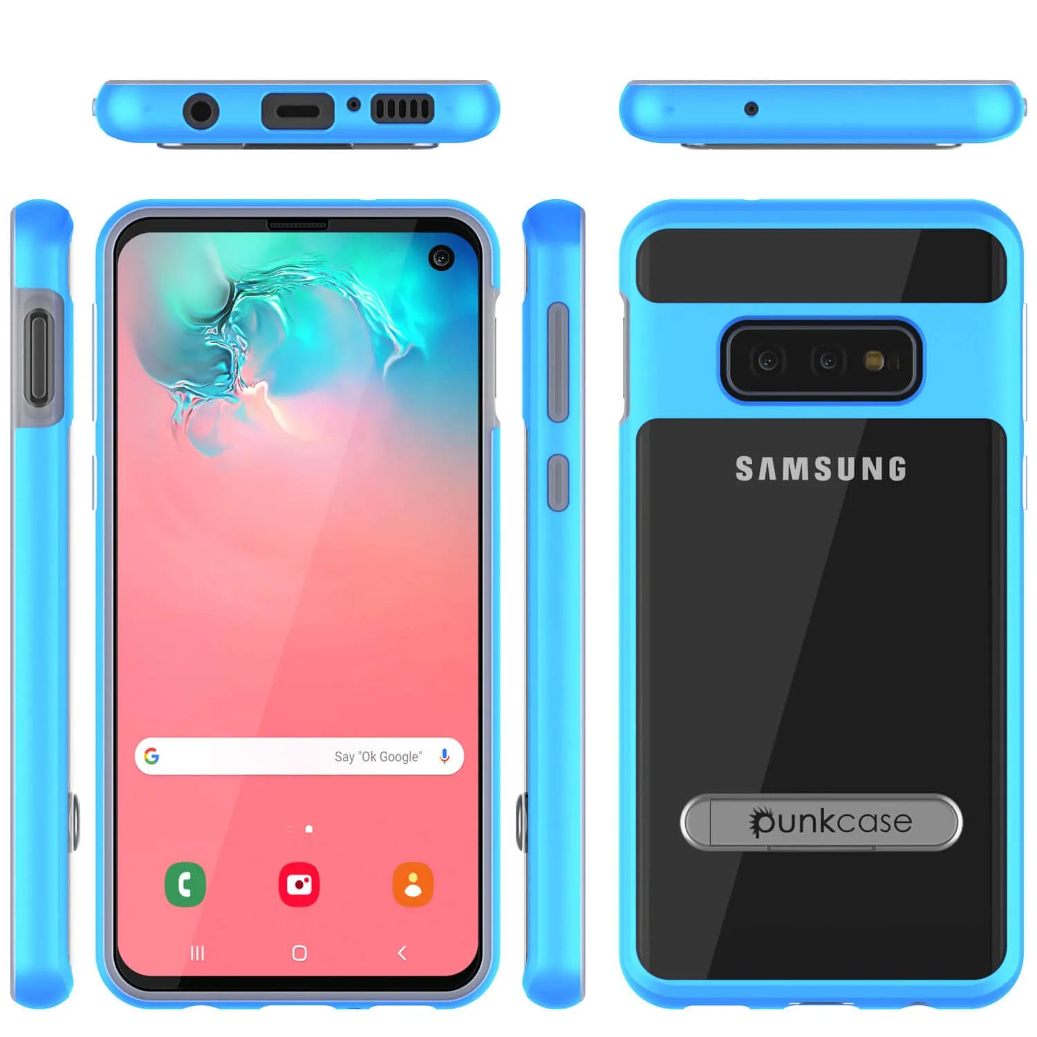 Galaxy S10e Case, PUNKcase [LUCID 3.0 Series] [Slim Fit] Armor Cover w/ Integrated Screen Protector [Blue]