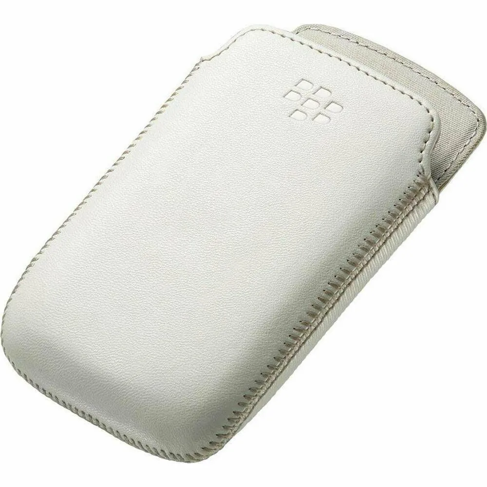 Genuine BlackBerry White Leather Pocket Case Pouch for 9310 9320 ACC-48097-202