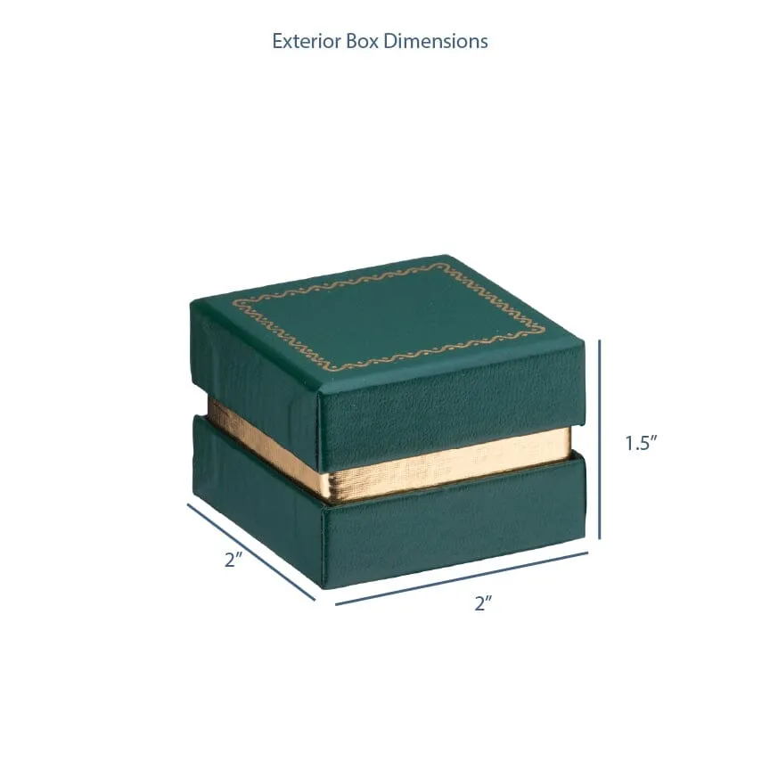 Gold Accented Cardboard Earring Box, Legacy Collection