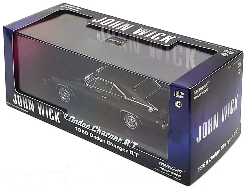 Greenlight 1/43 Scale 86608 - 1968 Dodge Charger R/T John Wick - Black