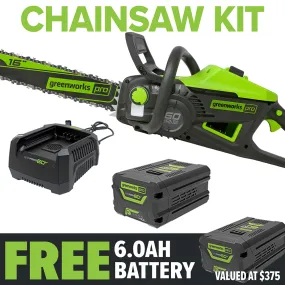 Greenworks 60v Battery Chainsaw Kit