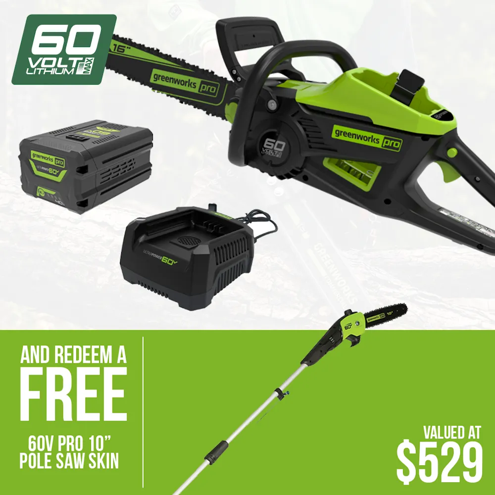 Greenworks 60v Battery Chainsaw Kit