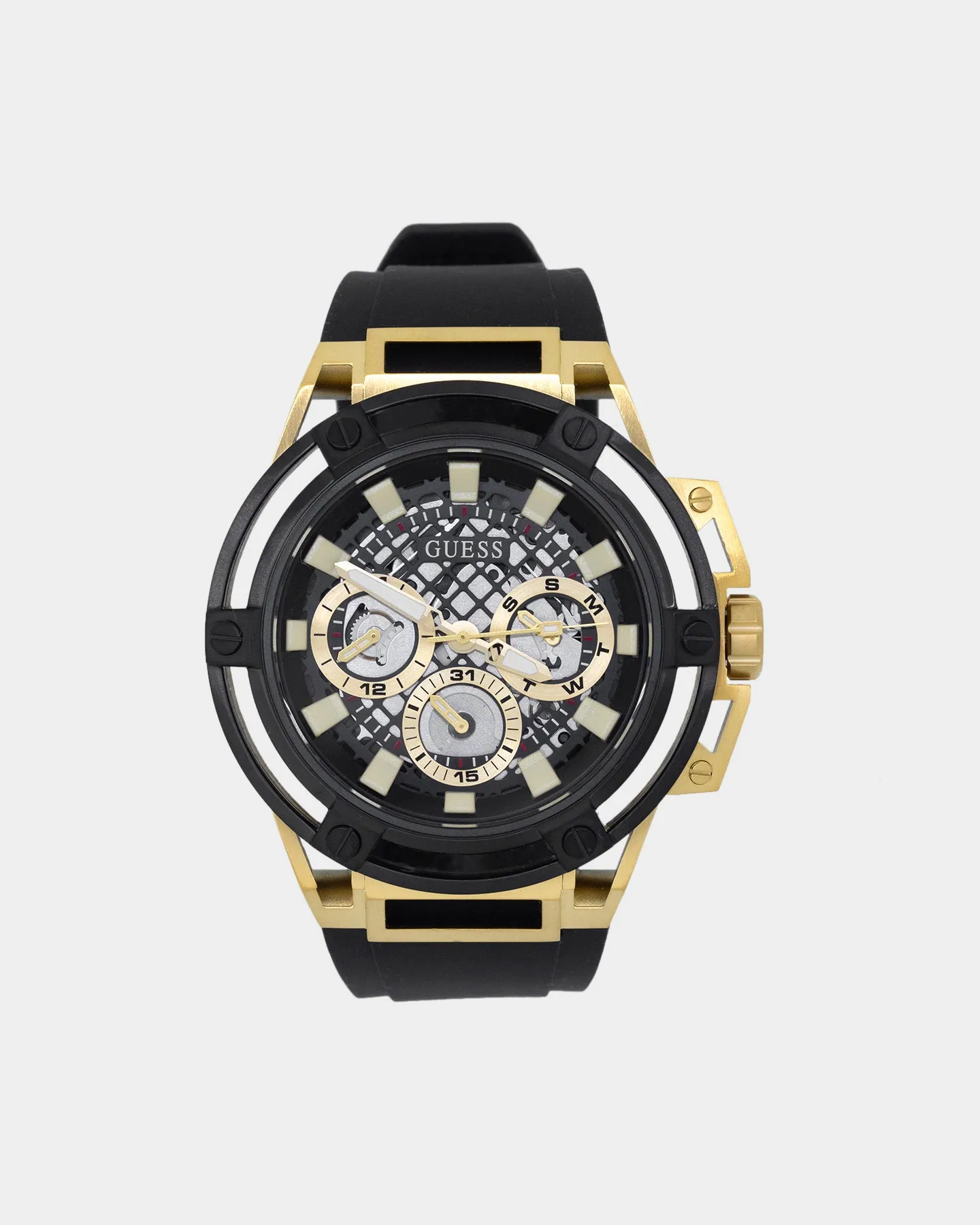 Guess Mainline Matrix Watch Black/Gold