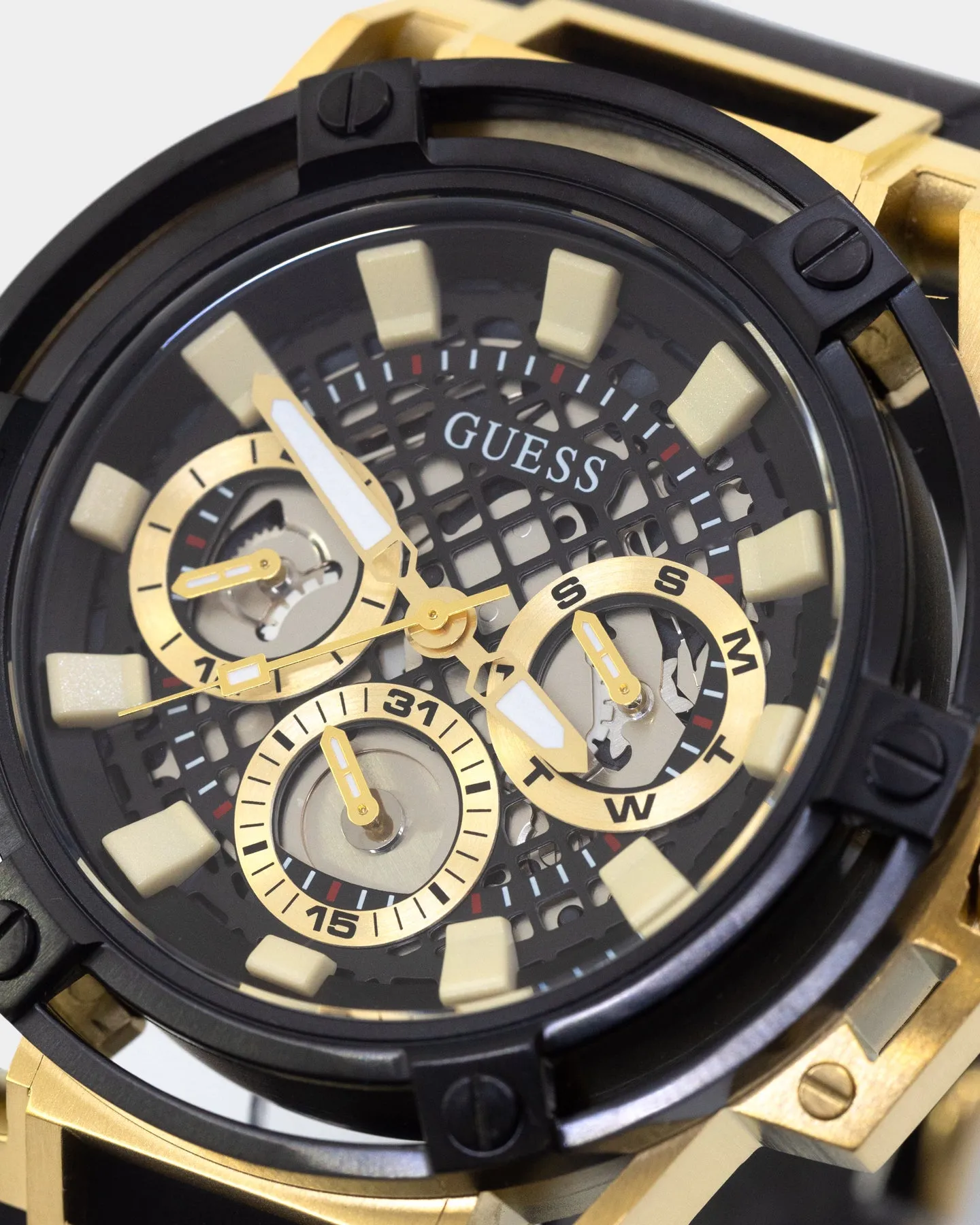 Guess Mainline Matrix Watch Black/Gold