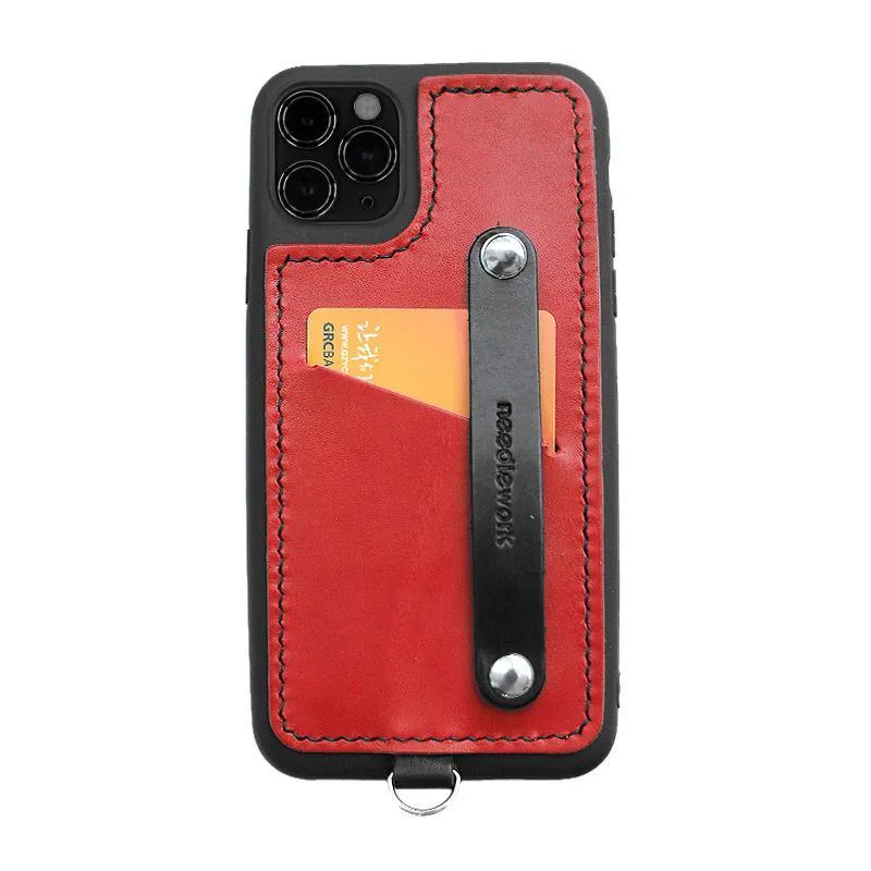 Handmade Coffee Leather iPhone 11 Pro Max Case with Card Holder CONTRAST COLOR iPhone 11 Leather Case