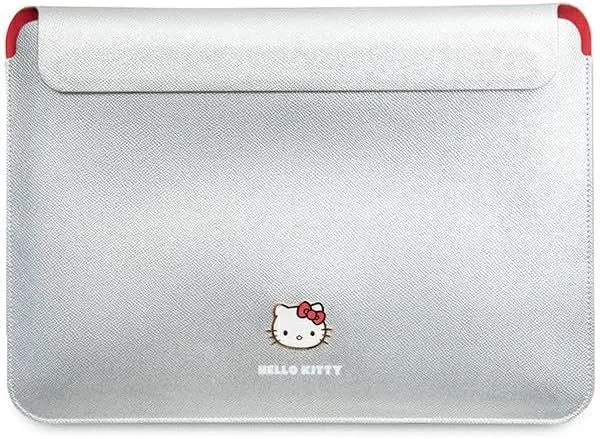 Hello Kitty PU Metal Logo Sleeve for 14" Laptop Silver - HKCS14PGHDLMS