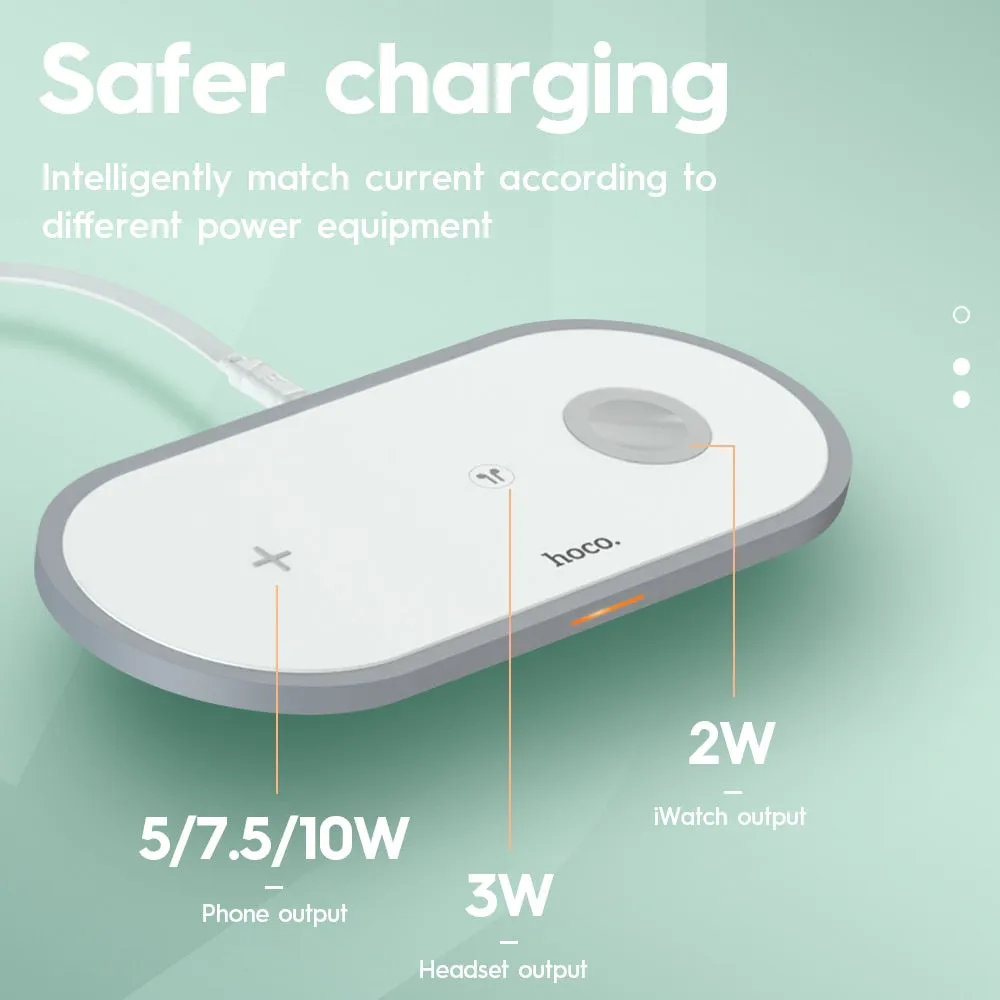 HOCO 3 in1 Wireless Charger for iphone 11 Pro X XS Max XR for Apple Watch 5 4 3 2 Airpods Pro Fast Charger Stand For Samsung S20