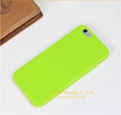 Hot ! Solid Candy Color TPU Soft Rubber Skin Cover Phone Case for Apple iphone 6 4.7'' inch Phone Accessories 12 Colors