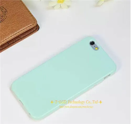 Hot ! Solid Candy Color TPU Soft Rubber Skin Cover Phone Case for Apple iphone 6 4.7'' inch Phone Accessories 12 Colors