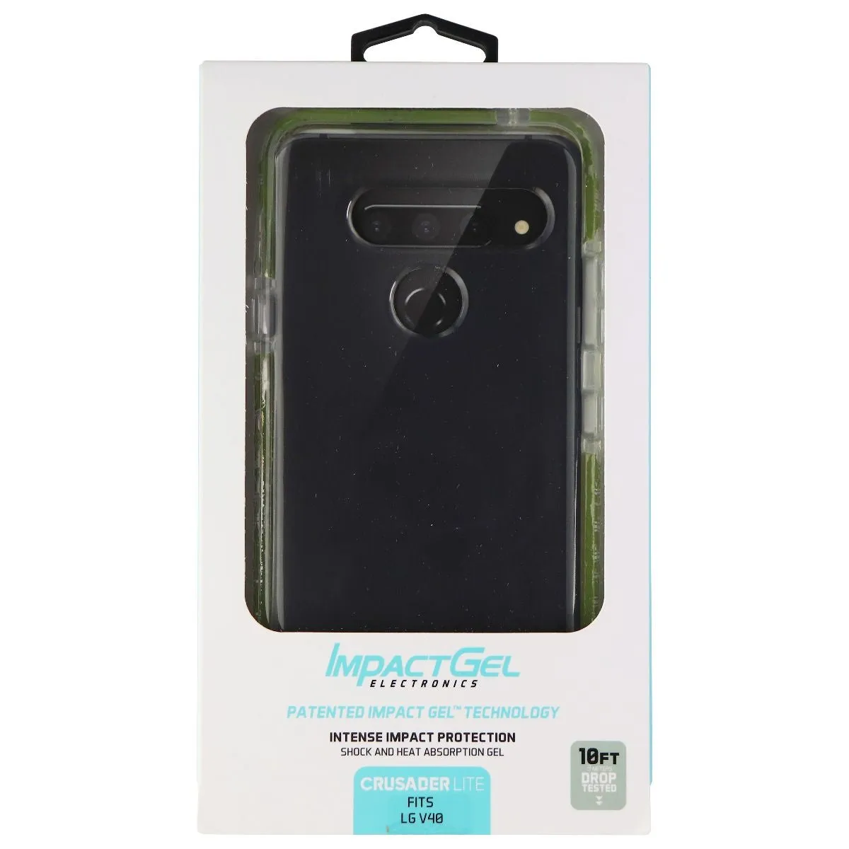 Impact Gel Crusader Lite Series Case for LG V40 - Case Army Green