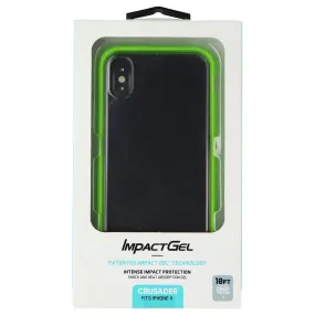 ImpactGel Crusader Series Case for Apple iPhone Xs/X - Clear & Green