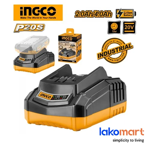 INGCO LI-ION Battery Power Tool Charger 20.0V [FCLI2001/ FCLI2003 (Fast Charge)]