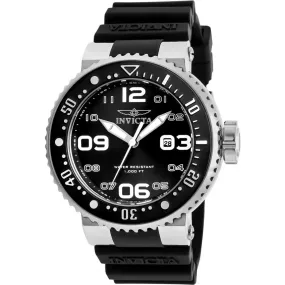 Invicta Men's 21518 Pro Diver Quartz 3 Hand Black Dial Watch