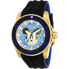 Invicta Men's Disney Automatic 300m Stainless Steel Black Silicone Watch 22751