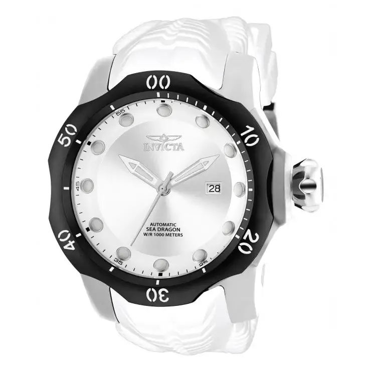 Invicta Men's Venom Automatic 1000m Stainless Steel White Silicone Watch 19304