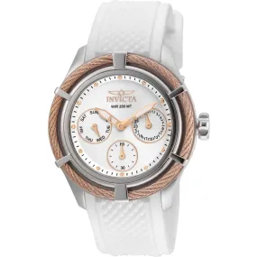 Invicta Women's Bolt Chrono 200m Stainless Steel White Silicone Watch 24457