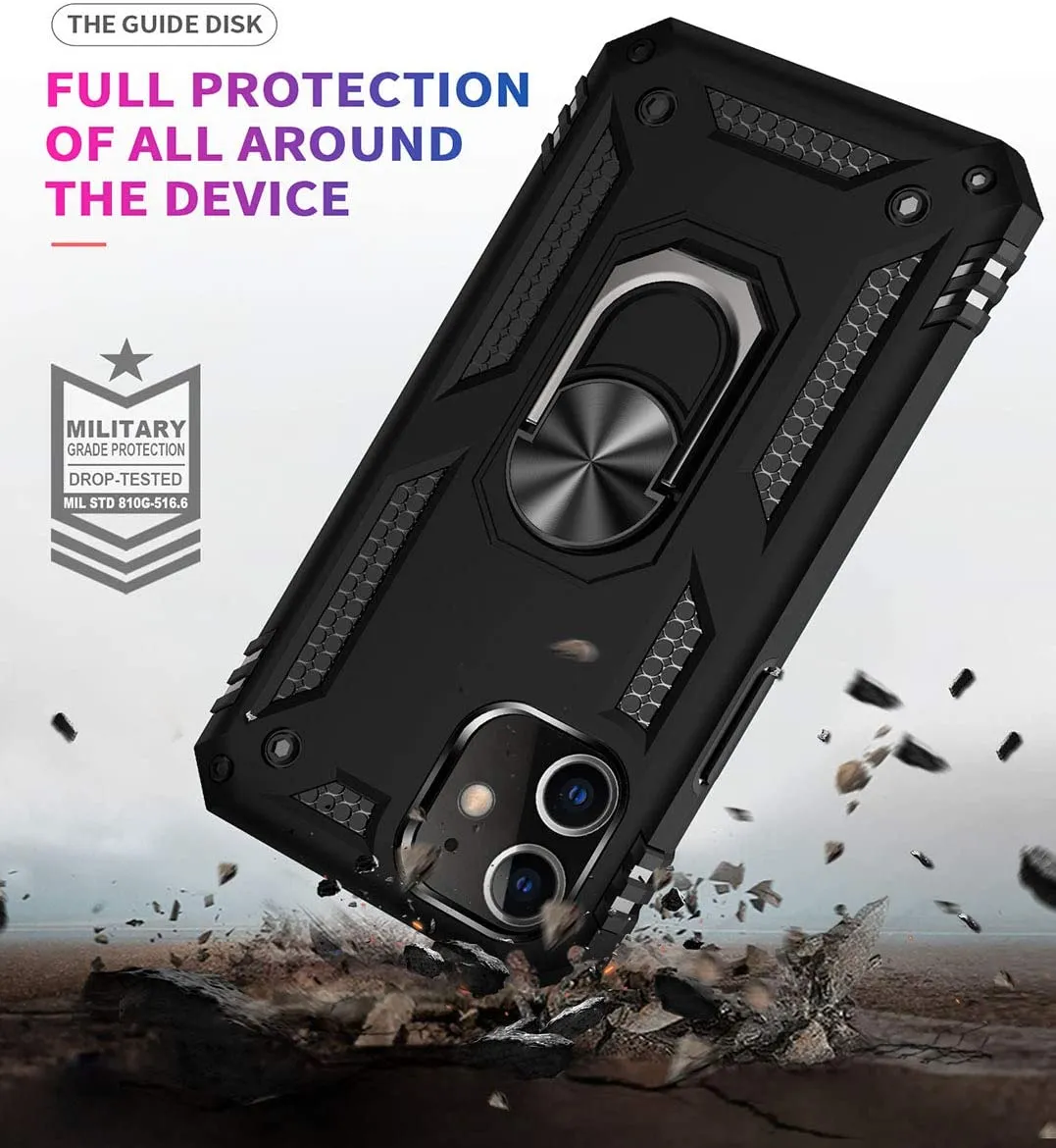 iPhone 12 Pro Max Ring Car Case | iPhone 12 Pro Max Kickstand Case