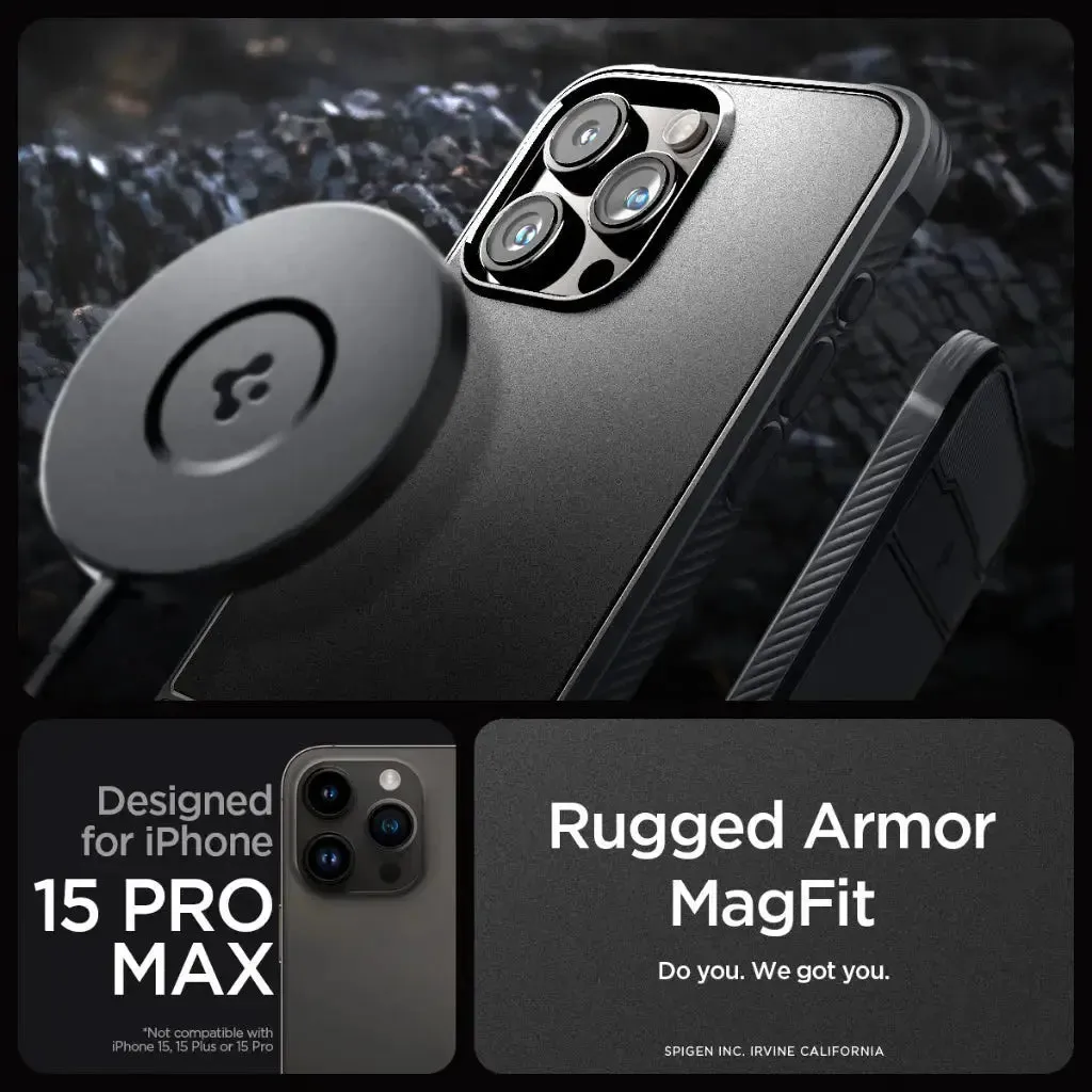 iPhone 15 Pro Max Case Rugged Armor Magfit Magsafe Case