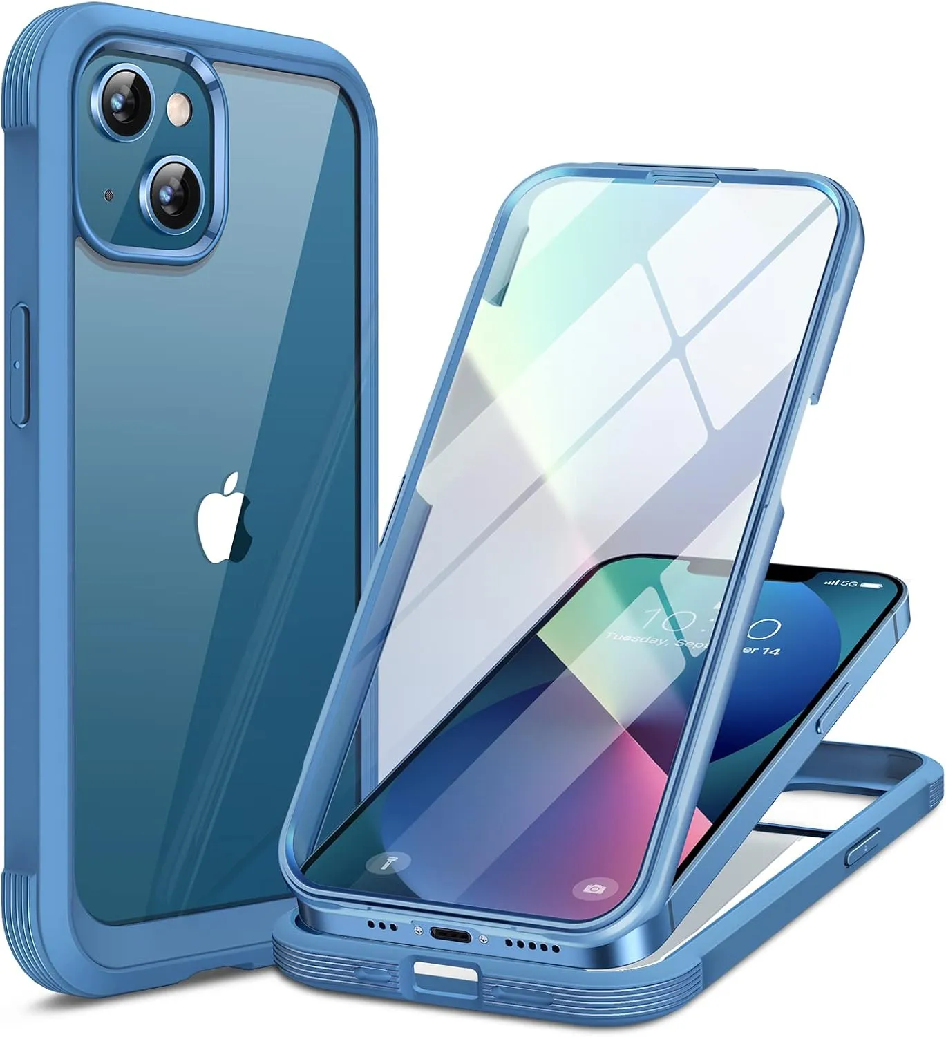 iPhone 16 Pro Case Full-Body Phone Built-in Glass Screen Protector Military