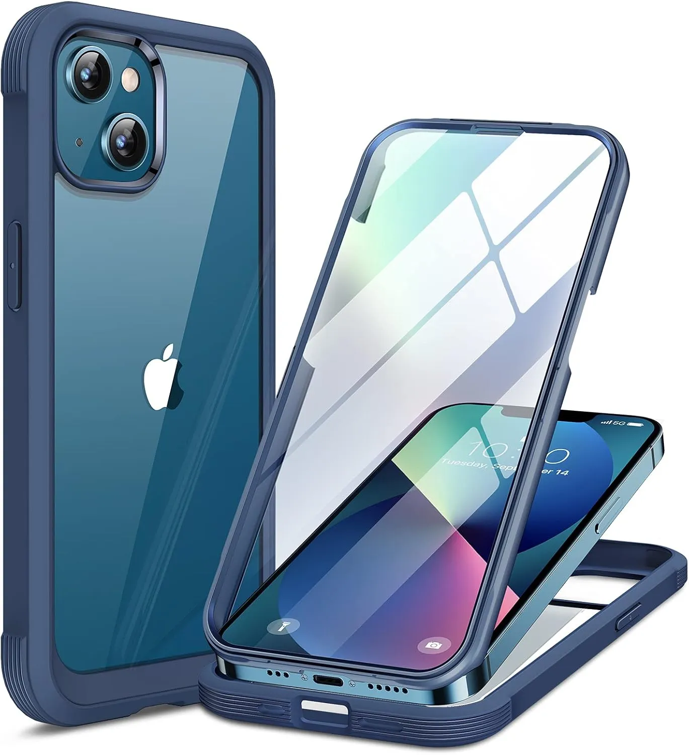 iPhone 16 Pro Case Full-Body Phone Built-in Glass Screen Protector Military