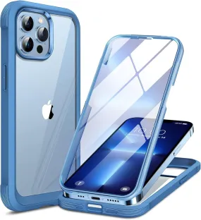 iPhone 16 Pro Case Full-Body Phone Built-in Glass Screen Protector Military