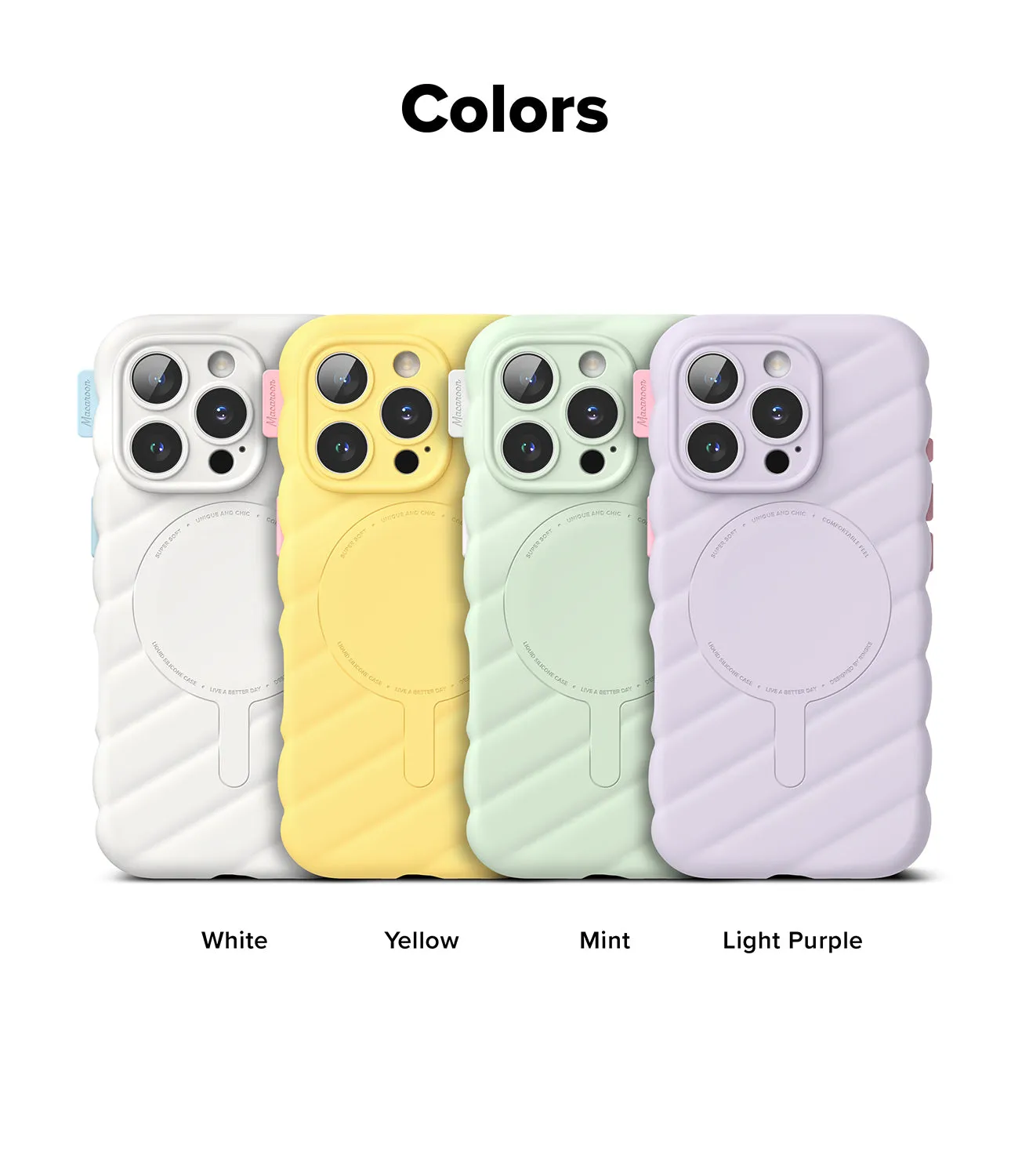 iPhone 16 Pro Case | Macaron Silicone Magnetic