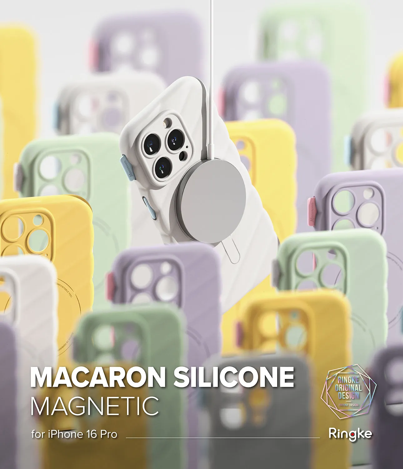 iPhone 16 Pro Case | Macaron Silicone Magnetic