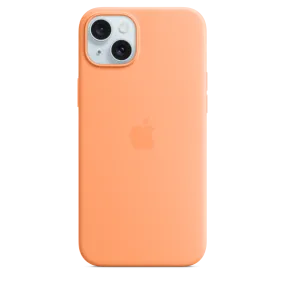 iPhone 15 Plus Silicone Case with MagSafe - Orange Sorbet