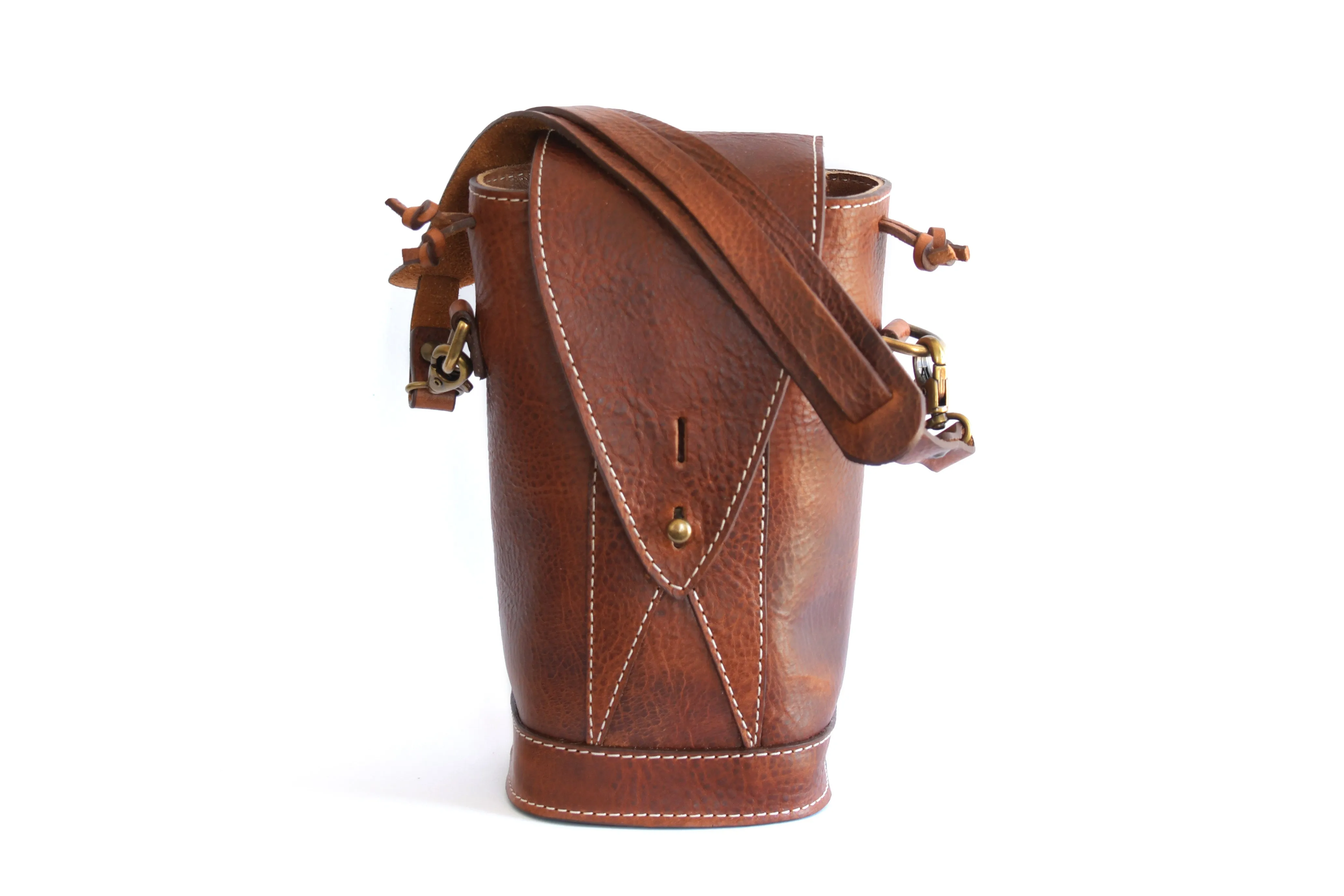 Italian Leather Spirits Carrier - Vachetta Leathers