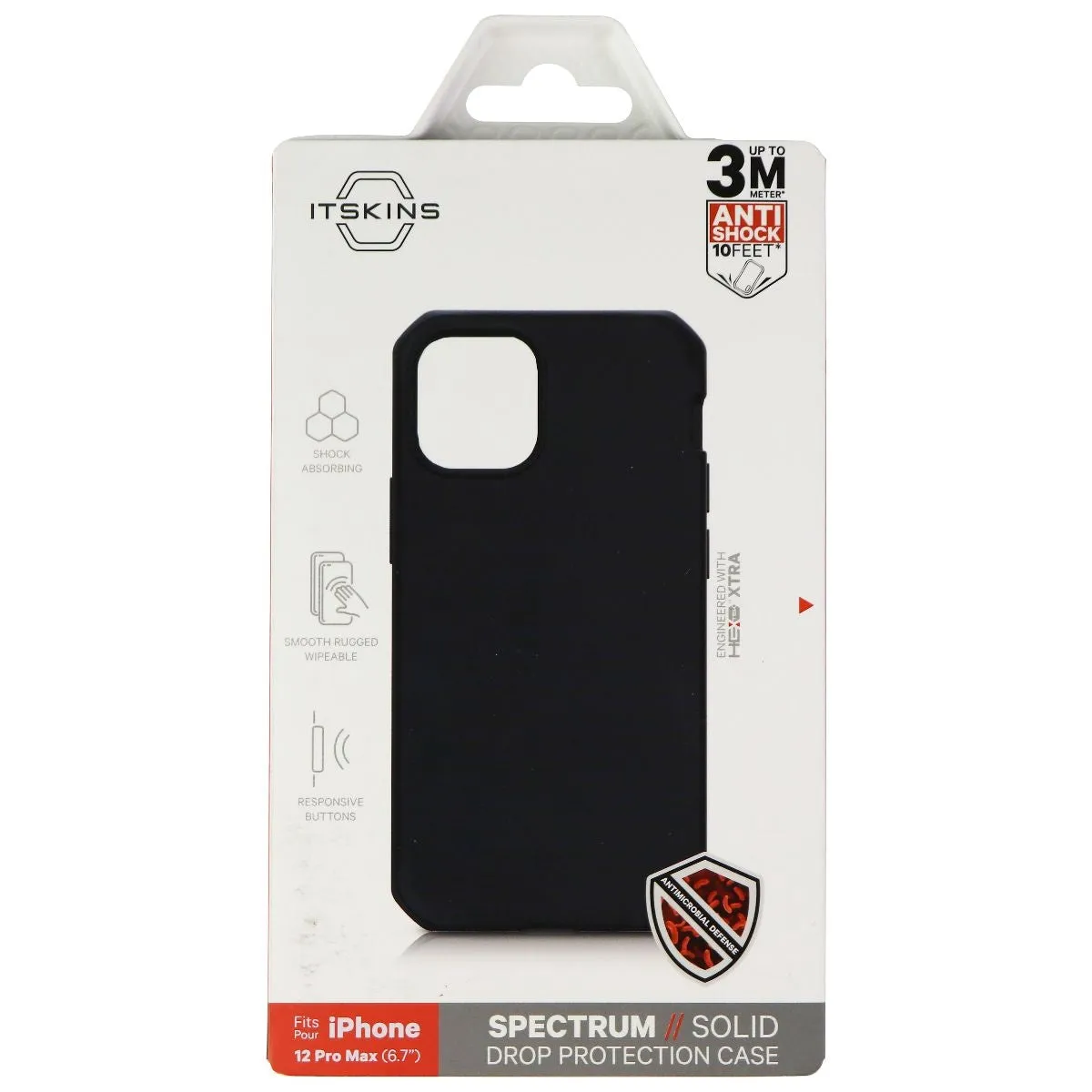 ITSKINS Spectrum Solid Series Case for Apple iPhone 12 Pro Max - Plain Black