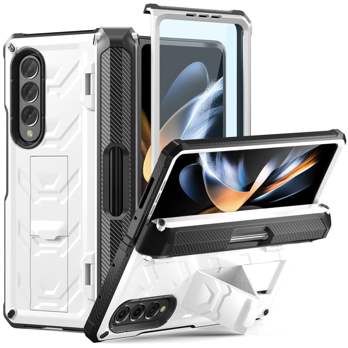 Iuris Rugged Case for Samsung Galaxy Z Fold with Built-in Screen Protector & Kickstand