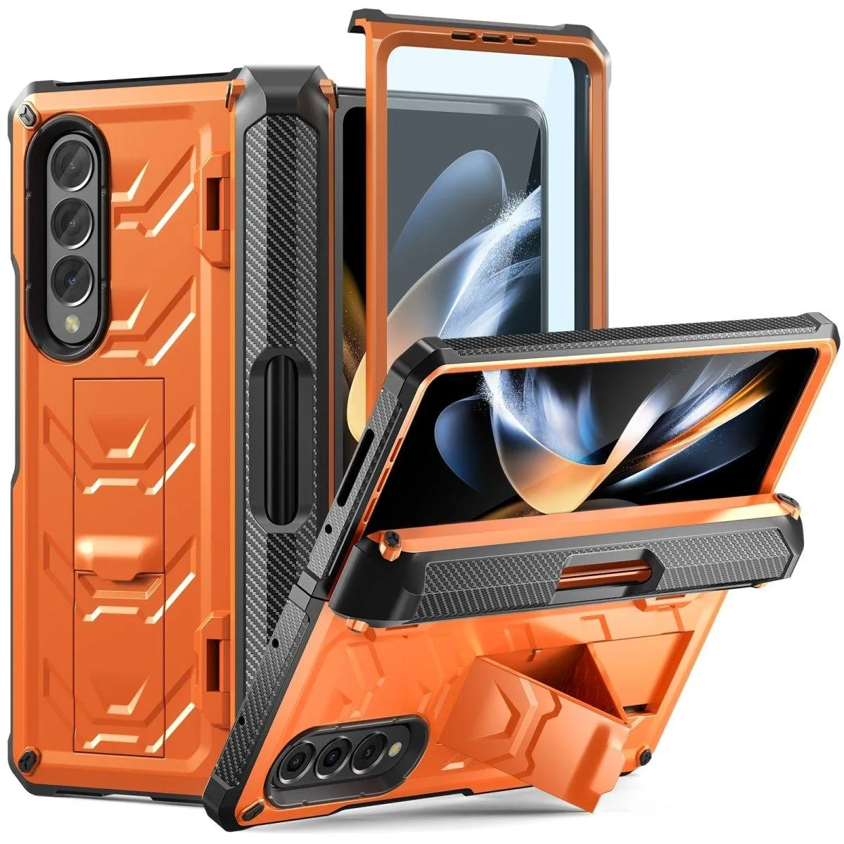 Iuris Rugged Case for Samsung Galaxy Z Fold with Built-in Screen Protector & Kickstand