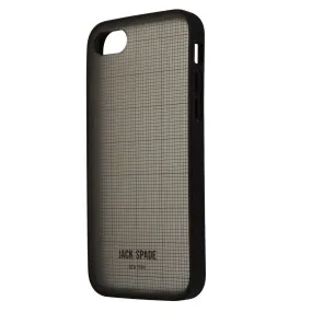 Jack Spade New York Hybrid Case Cover for Apple iPhone 7 - Grid pattern / Black