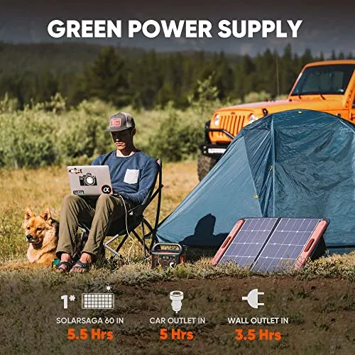 Jackery Portable Power Station Explorer 240, 240Wh Backup Lithium Battery, 110V/200W Pure Sine Wave AC Outlet, Solar Generator (Solar Panel Not Included) for Outdoors Camping Travel Hunting Emergency