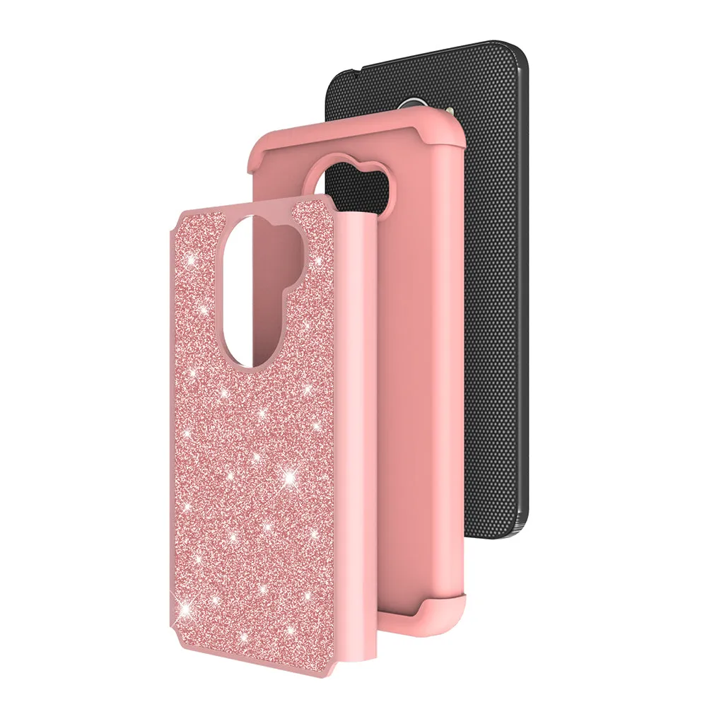 Jitterbug Smart 2 Case, Glitter Bling Case Cover w/ [HD Screen Protector] Phone Case for Smart2 - Rose Gold