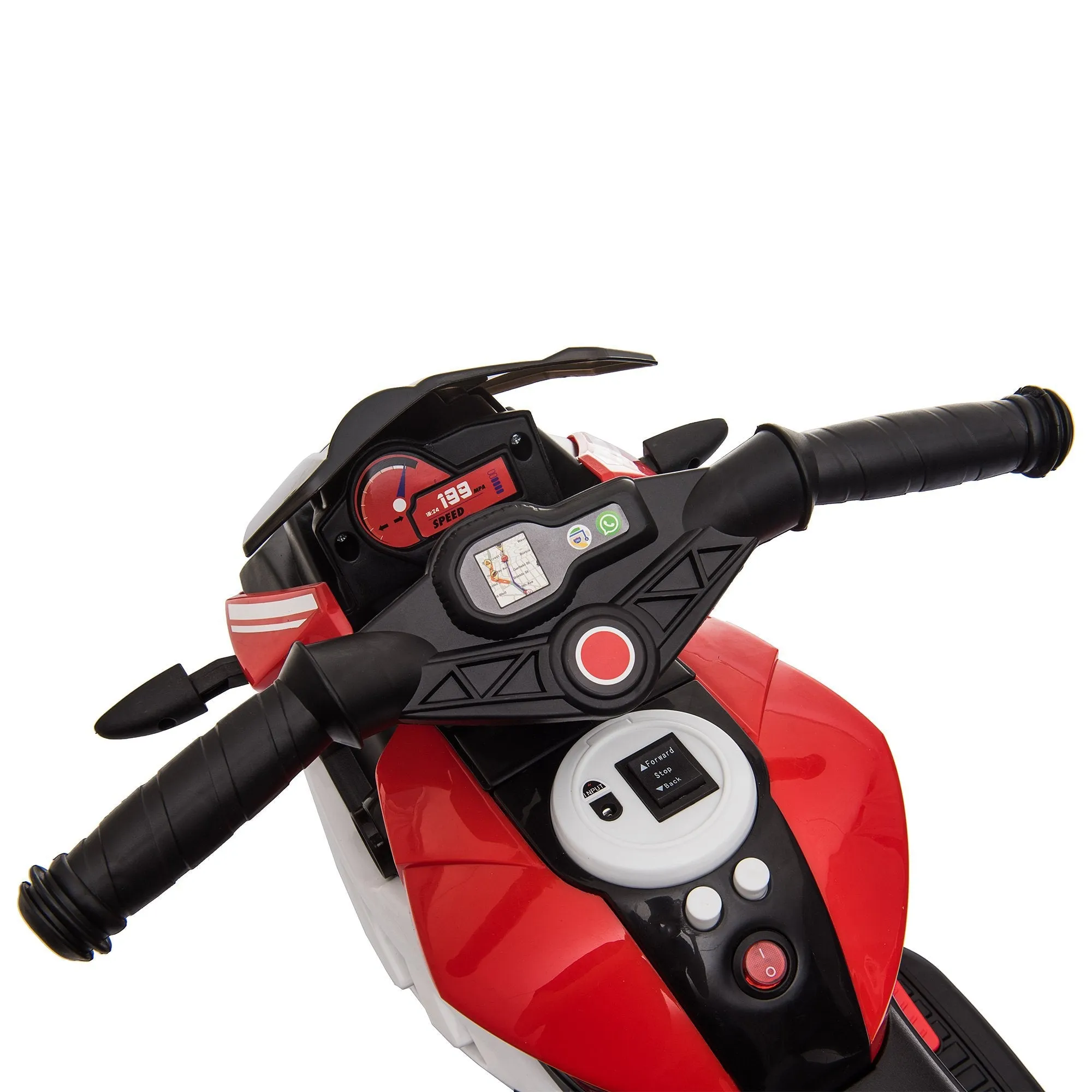 Kids 6V Battery Steel Enforced Motorcycle Ride On Trike Red