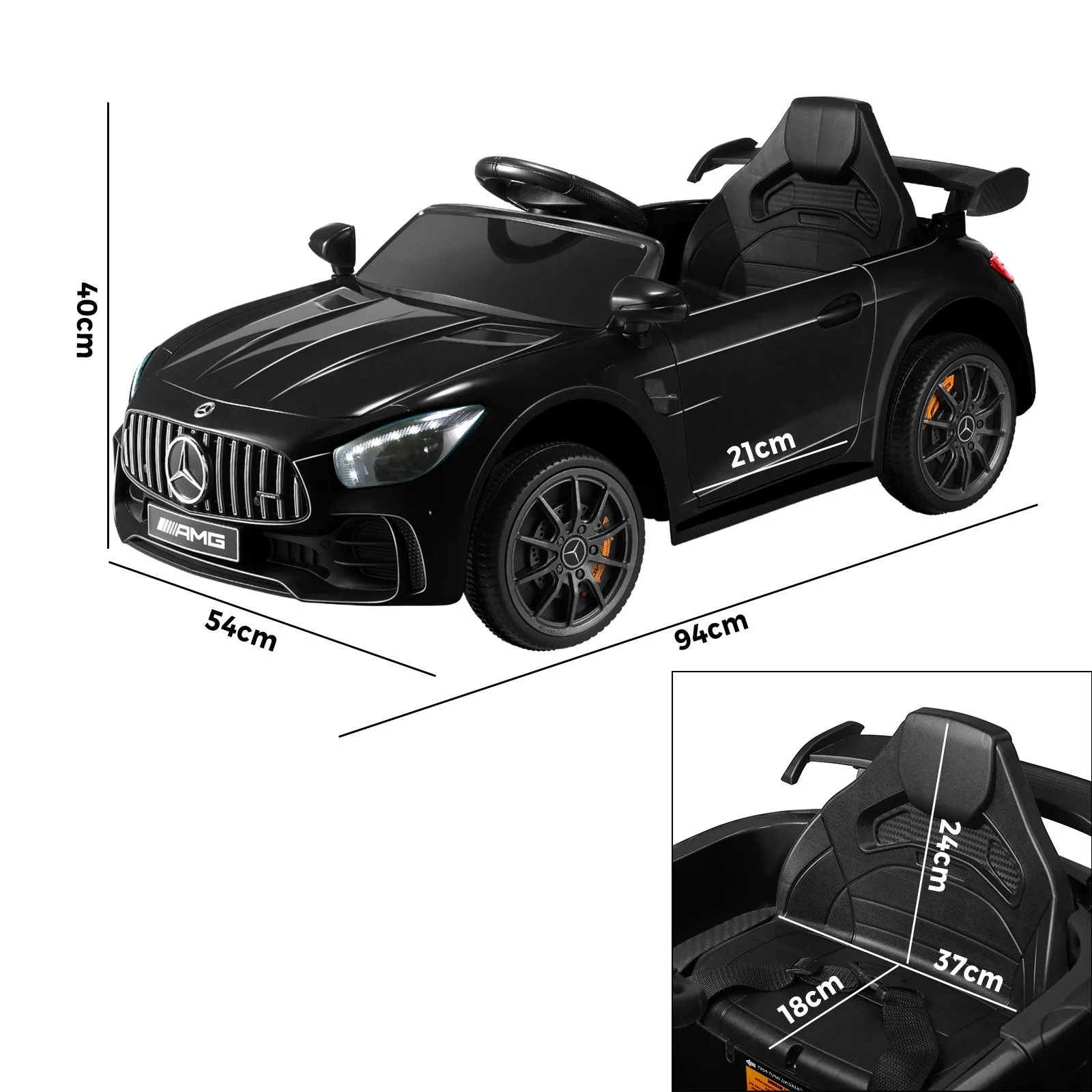 Kids Ride On Car Mercedes-Benz AMG GTR Licensed Remote Electric Toy Gift 12V