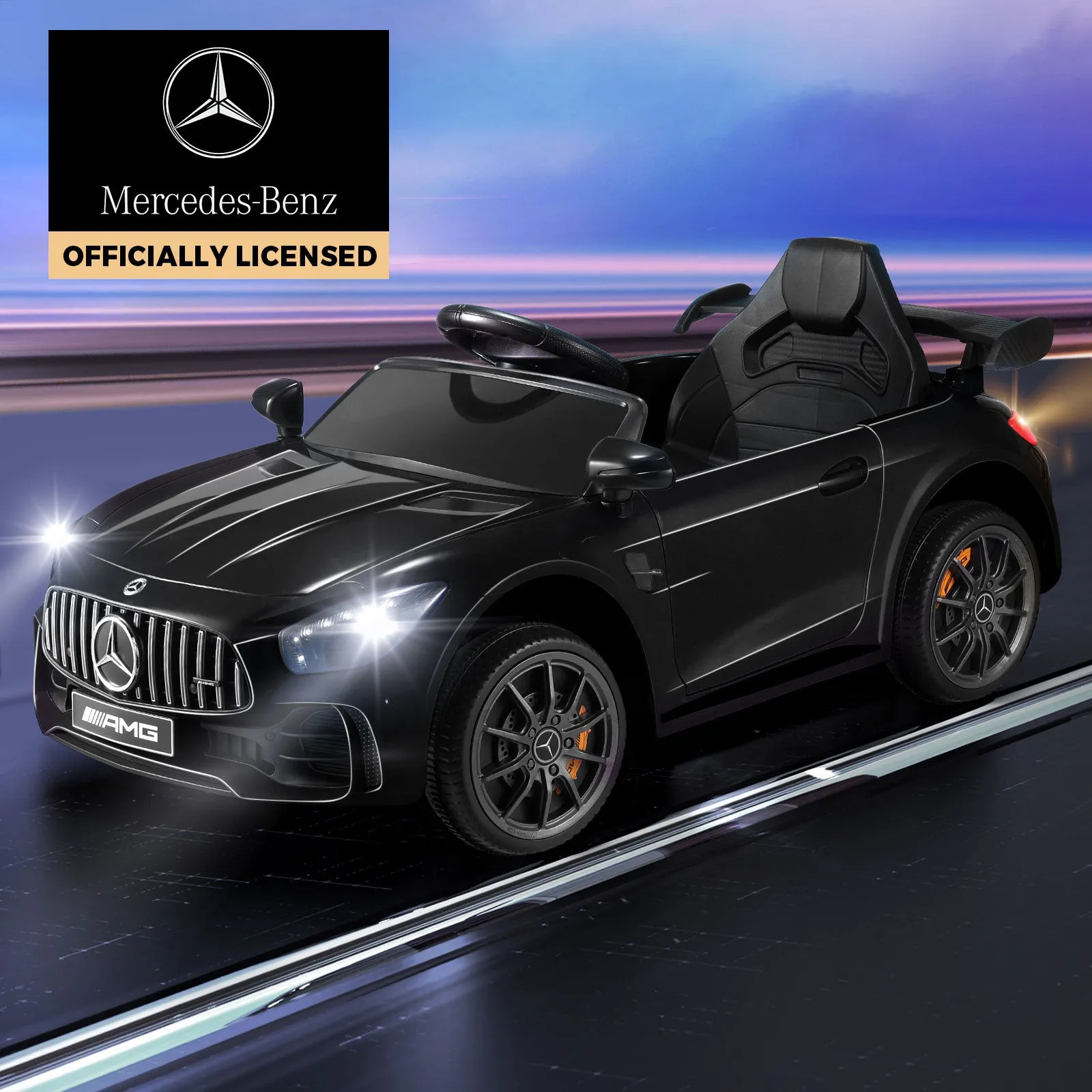 Kids Ride On Car Mercedes-Benz AMG GTR Licensed Remote Electric Toy Gift 12V