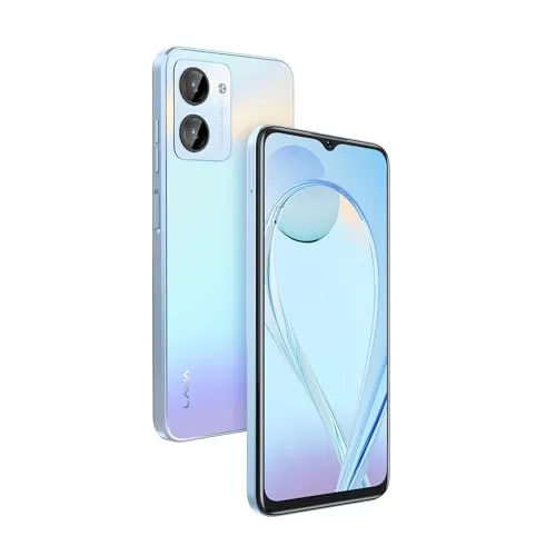 Lava O1 (Prism Blue, 4GB RAM, 64GB Storage) | 18W Fast Charging | Octa Core Unisoc T606 | 13 MP AI Dual Camera | 5000 mAh Battery | Upto 7GB Expandable RAM | Fingerprint Sensor