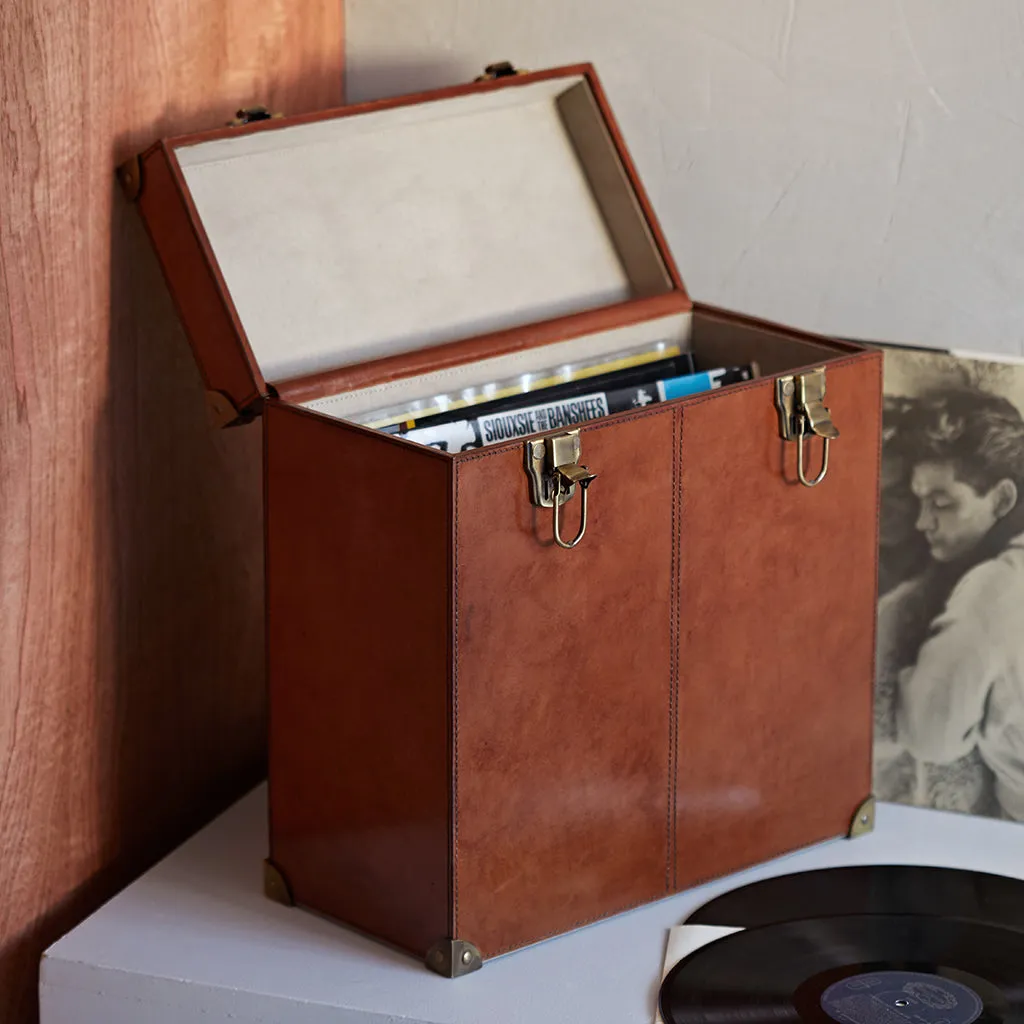 Leather Vinyl Storage Case