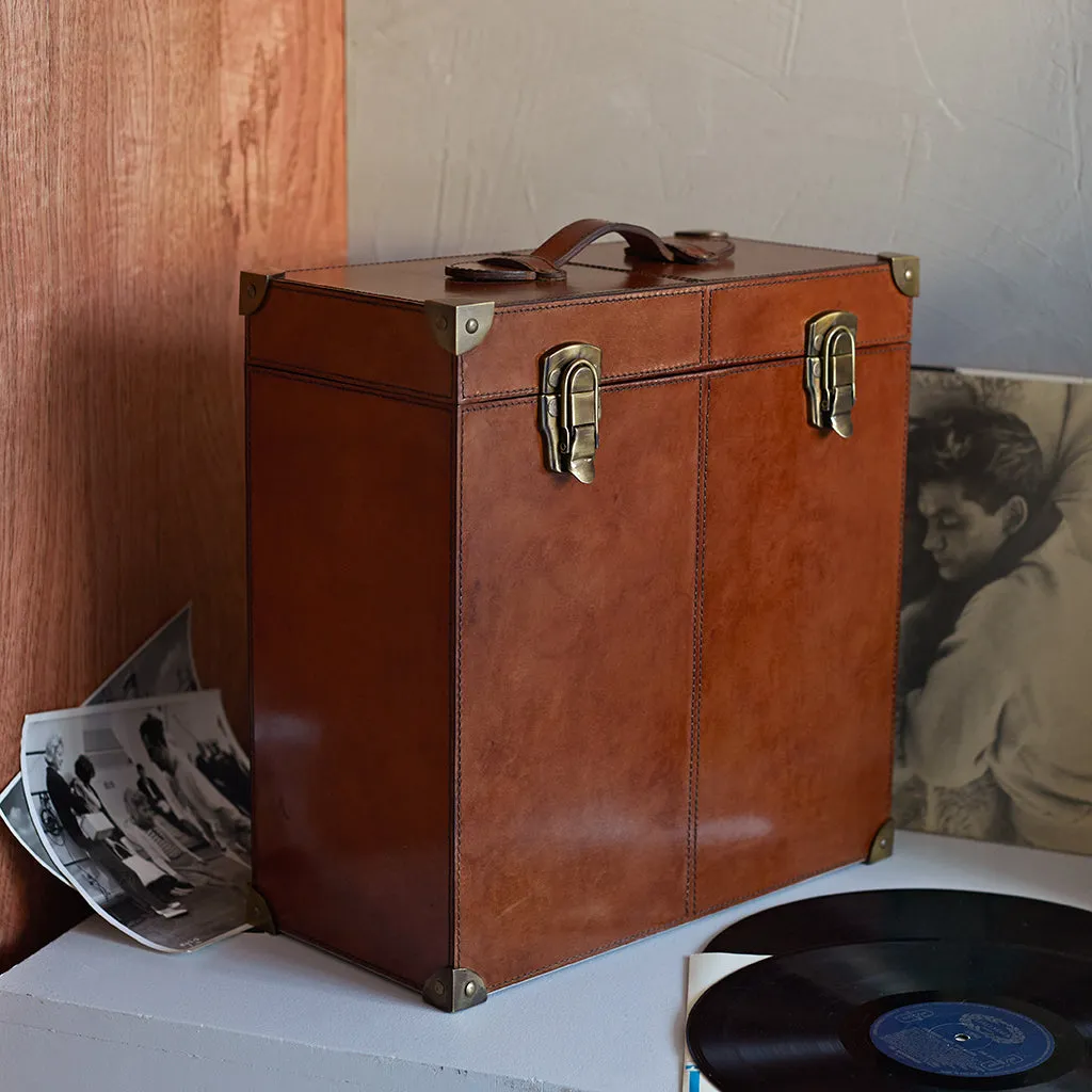 Leather Vinyl Storage Case