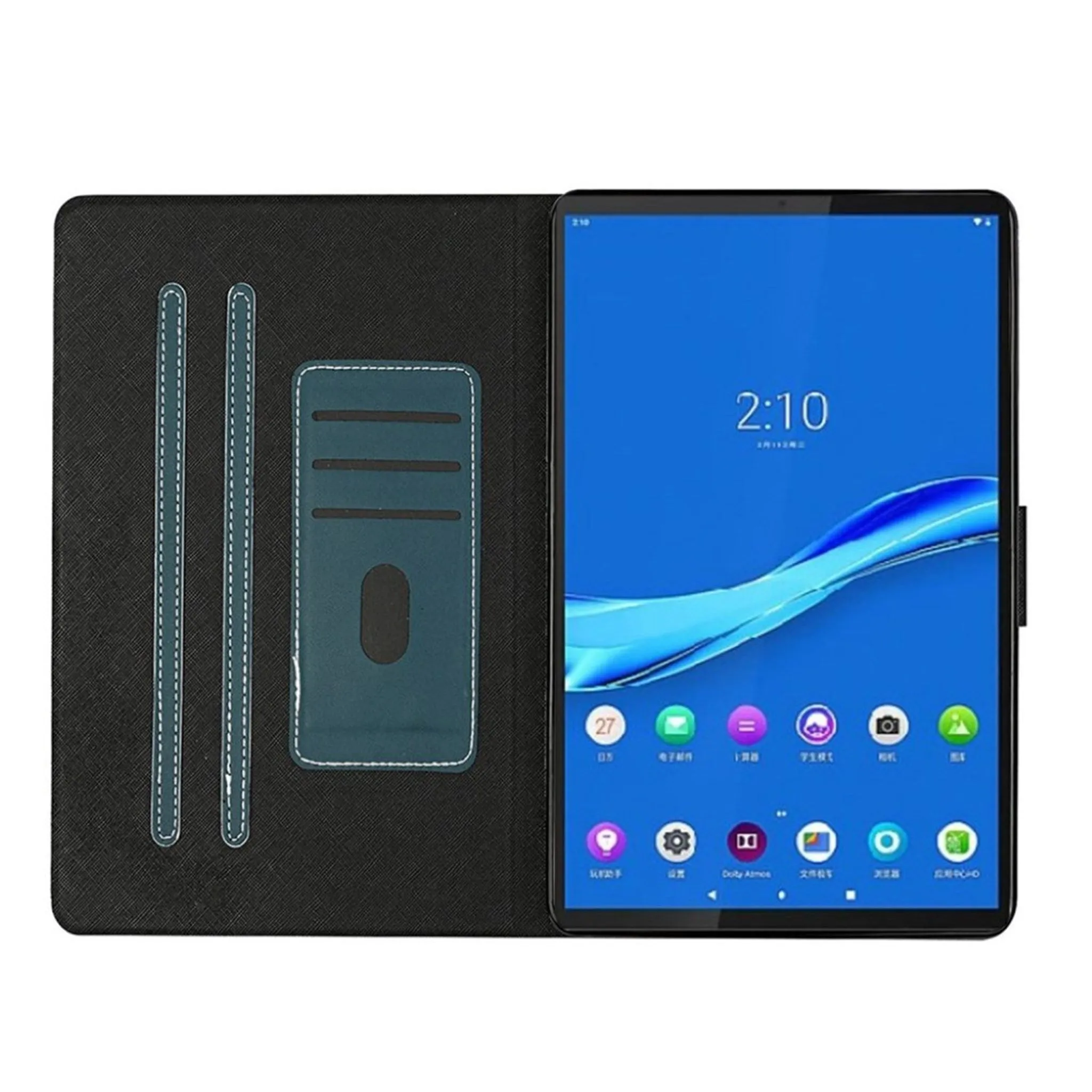 Lenovo Tab M10 FHD Plus simple themed leather case - Dark Blue