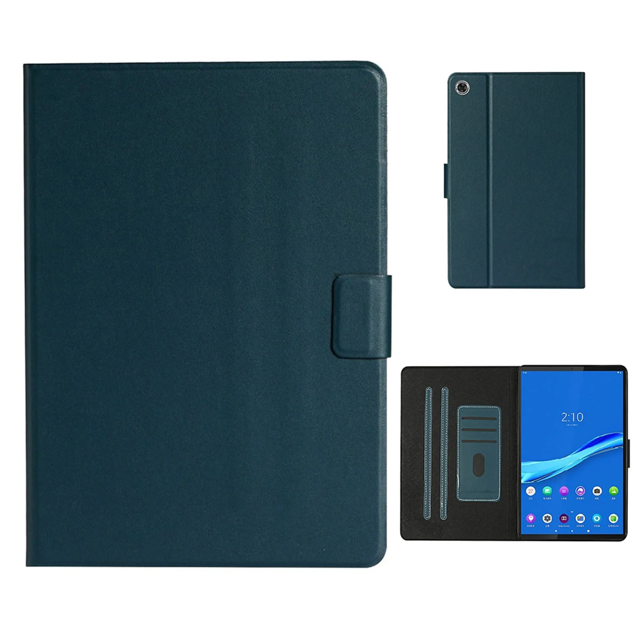 Lenovo Tab M10 FHD Plus simple themed leather case - Dark Blue