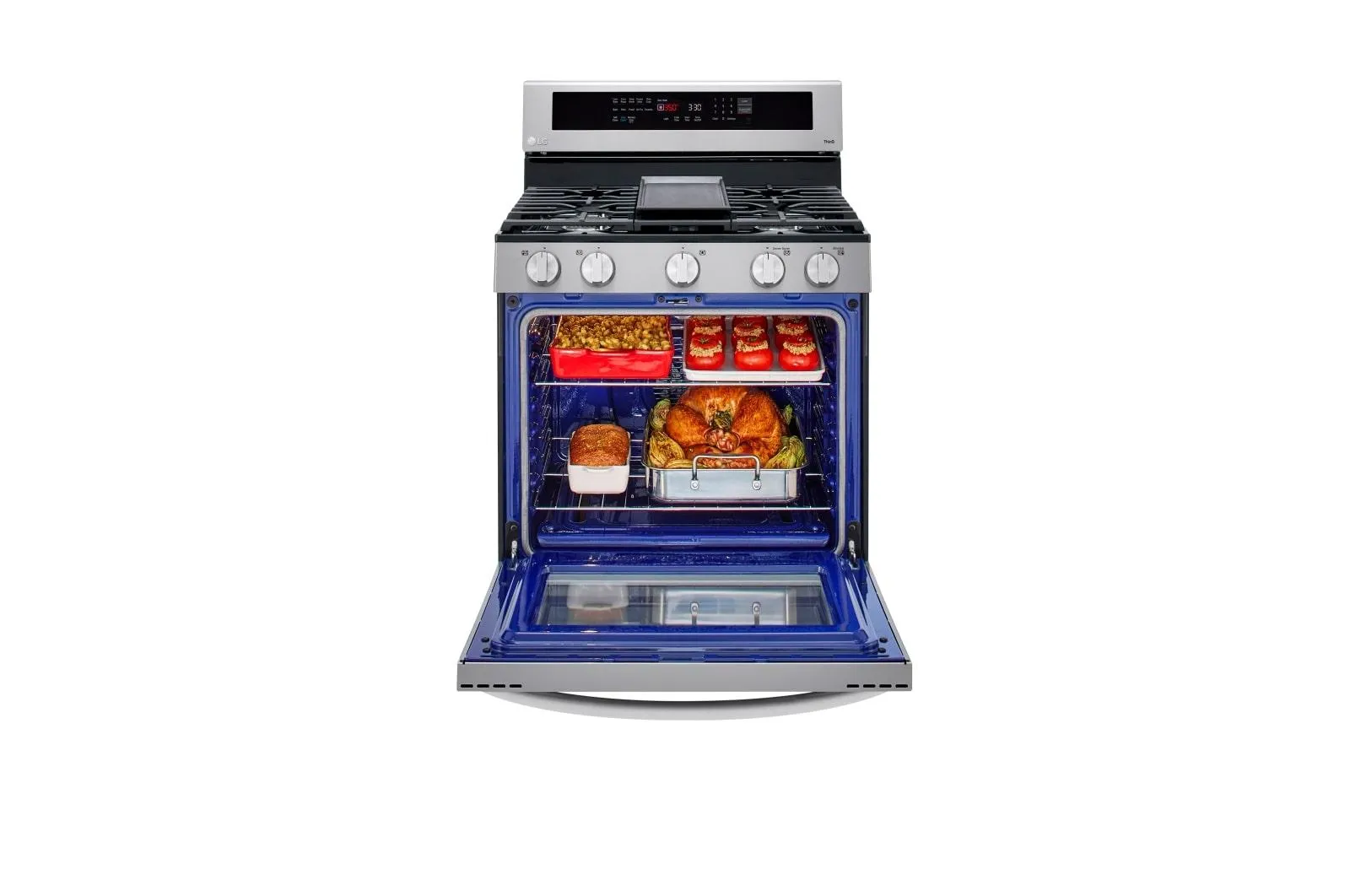 Lg LRGL5825F 5.8 cu ft. Smart Wi-Fi Enabled True Convection InstaView® Gas Range with Air Fry