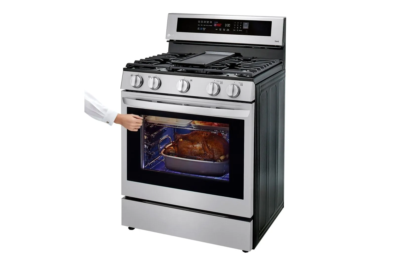 Lg LRGL5825F 5.8 cu ft. Smart Wi-Fi Enabled True Convection InstaView® Gas Range with Air Fry