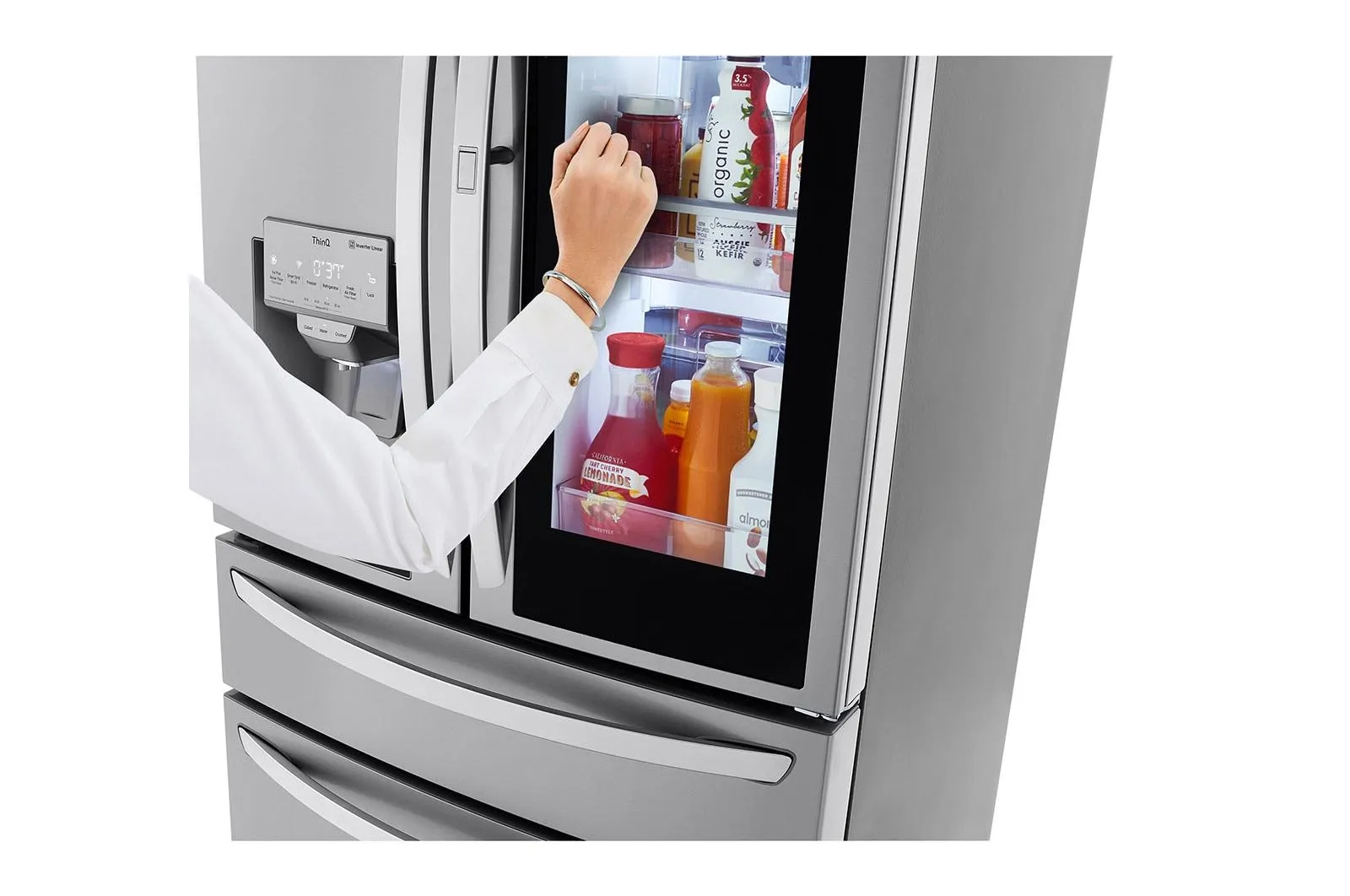 Lg LRMVC2306S 23 cu. ft. Smart wi-fi Enabled InstaView® Door-in-Door® Counter-Depth Refrigerator with Craft Ice™ Maker