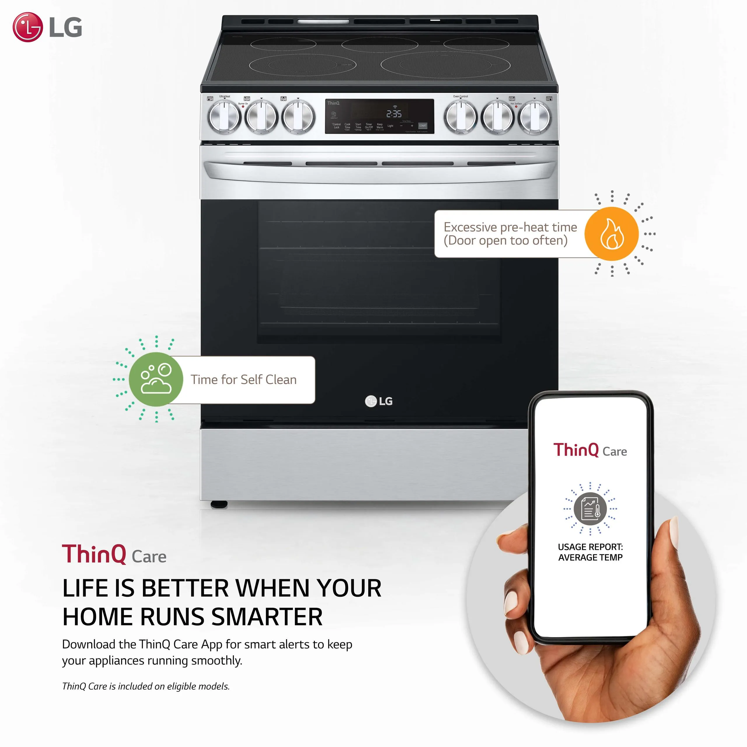 Lg LSEL6333F 6.3 cu ft. Smart Wi-Fi Enabled Fan Convection Electric Slide-in Range with Air Fry & EasyClean®