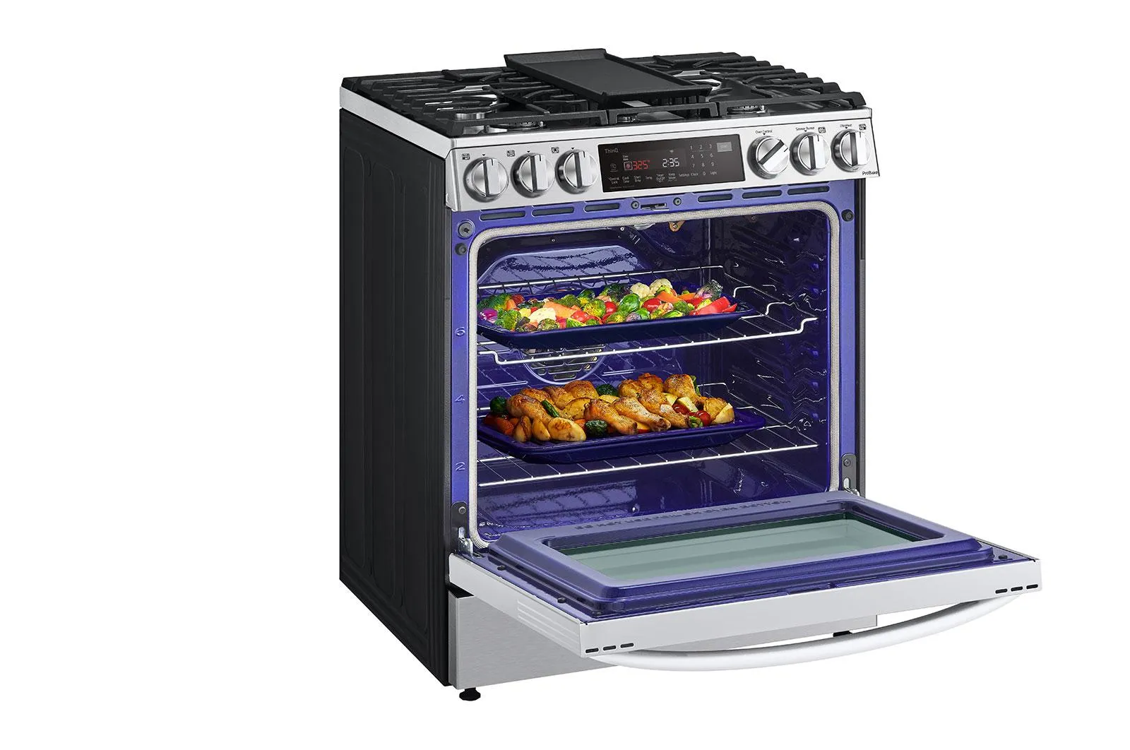 Lg LSGL6335F 6.3 cu ft. Smart wi-fi Enabled ProBake Convection® InstaView® Gas Slide-In Range with Air Fry